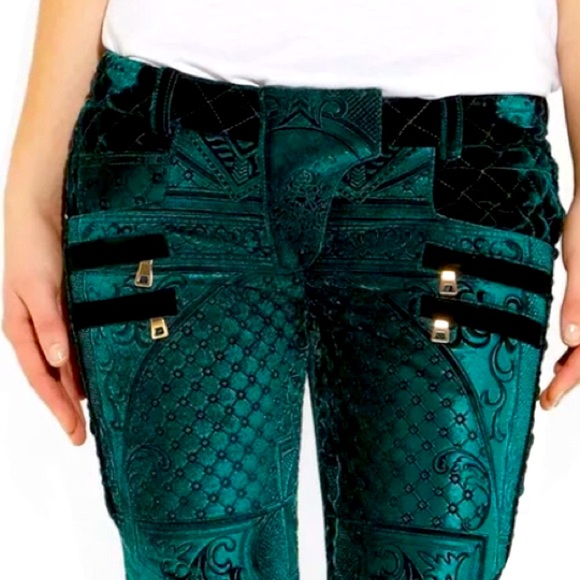 BALMAIN FABERGE RUNWAY VELVET PANTS FR 38 US 6 - Picture 5 of 15